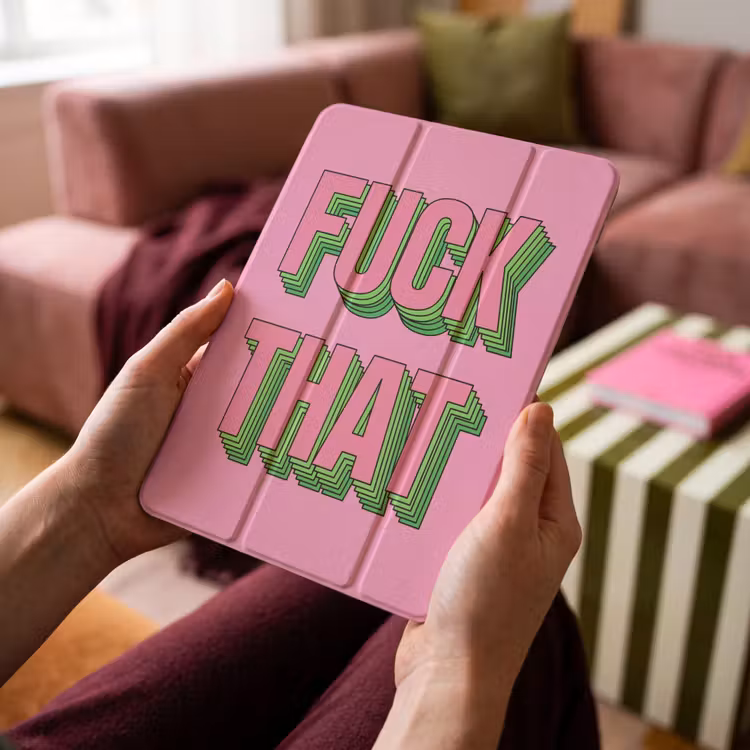 iPad-Hülle - Text - Fettdruck - Rosa — 4