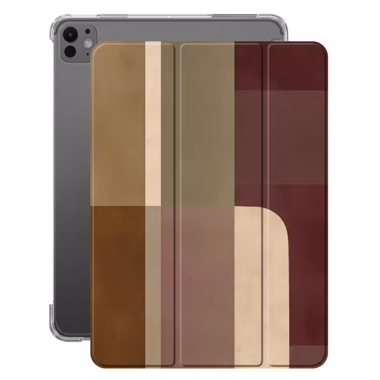 iPad-Hülle - Unis - Abstrakt - Bordeaux - Linien — 1