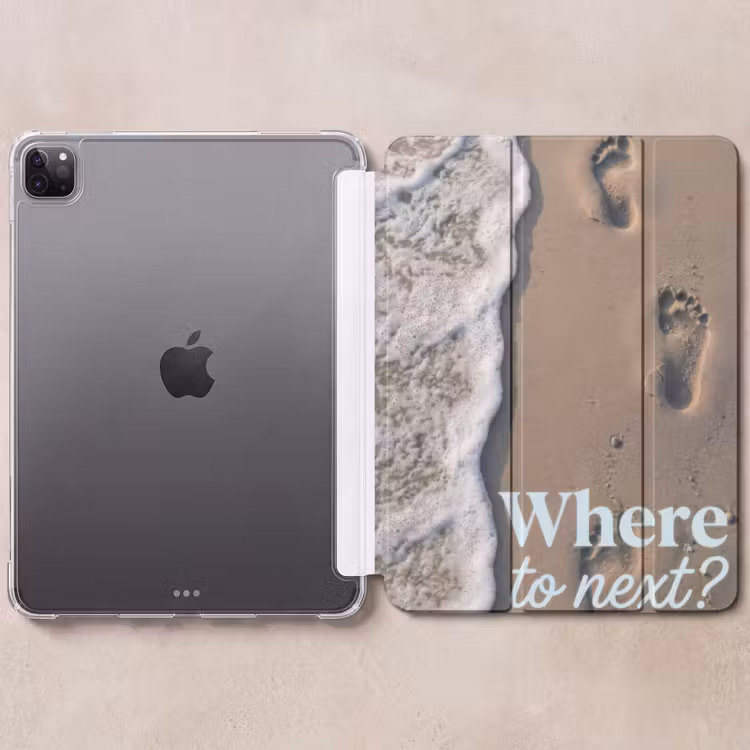 iPad-Hülle - Wohin als nächstes - Strand - Footsteps — 6