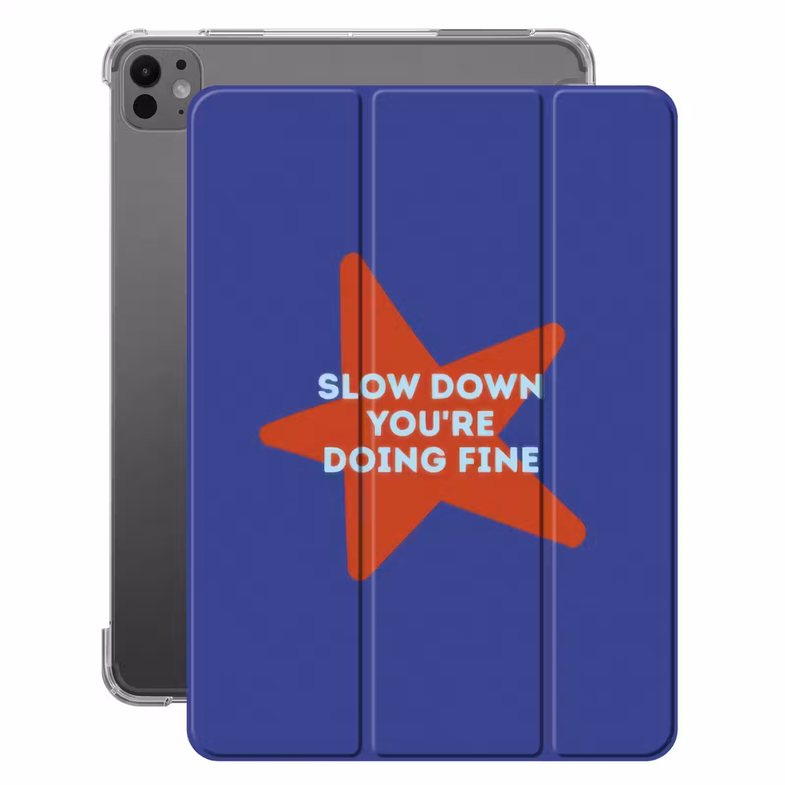 iPad-Hülle - Langsam, du machst das gut - Star - Blue — 1
