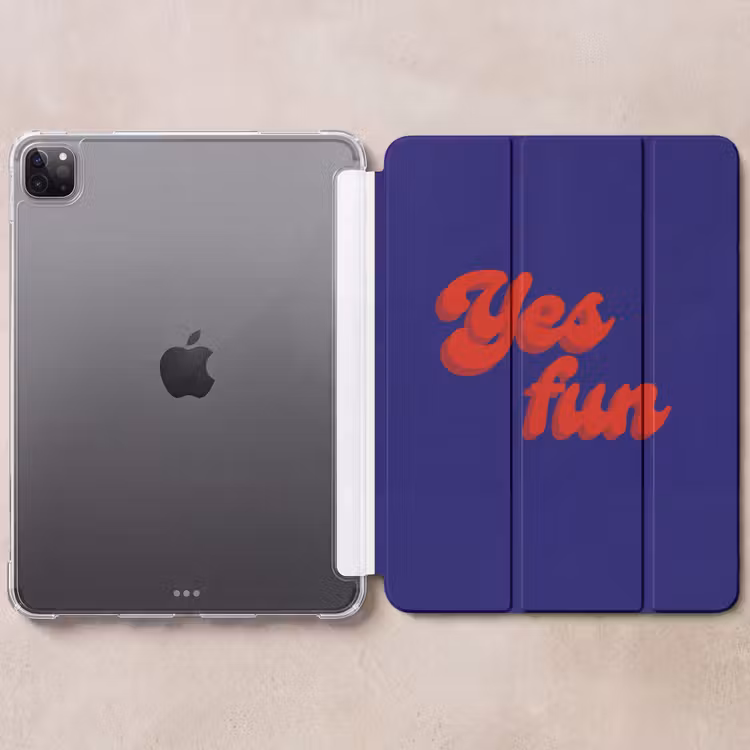 iPad-Hülle - Blau - Rot - Ja, Spaß - 3D — 6