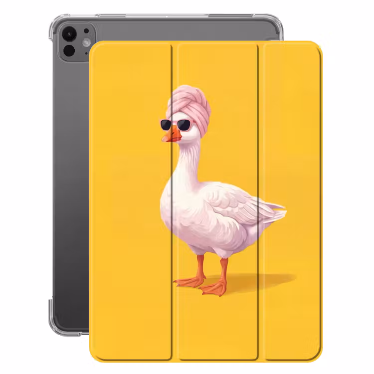 iPad-Hülle - Duck - Sonnenbrille - Gelb — 1