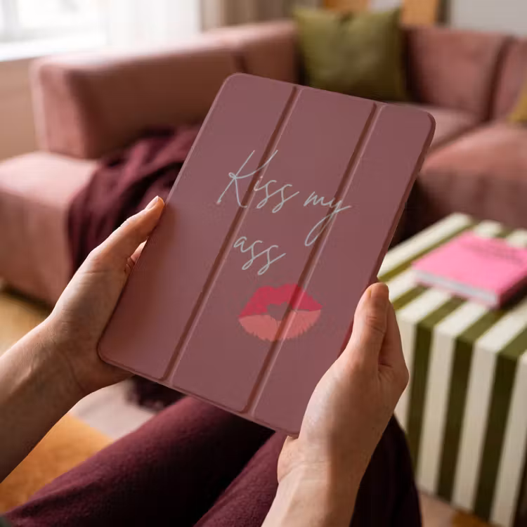 iPad-Hülle - Leck mich am Arsch - Lippen - Bordeaux — 4