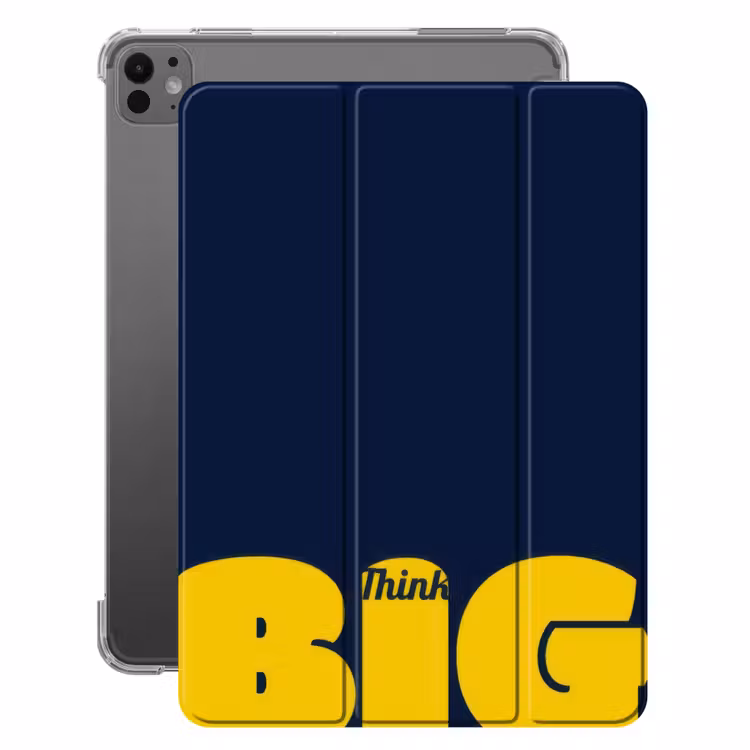 iPad-Hülle - Think big - Blau - Gelb — 1