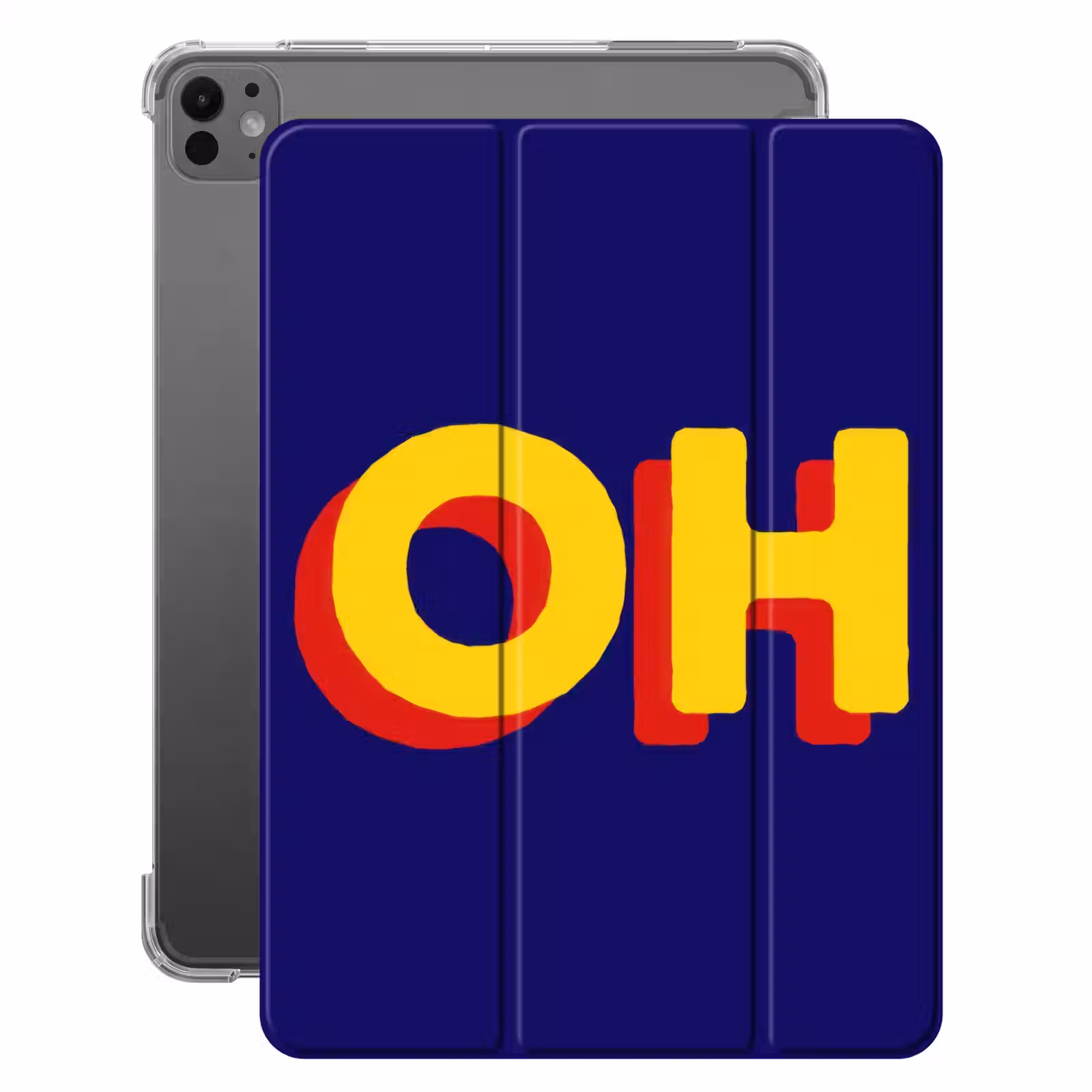 iPad-Hülle - Blau - Gelb - OH - Schatten — 1