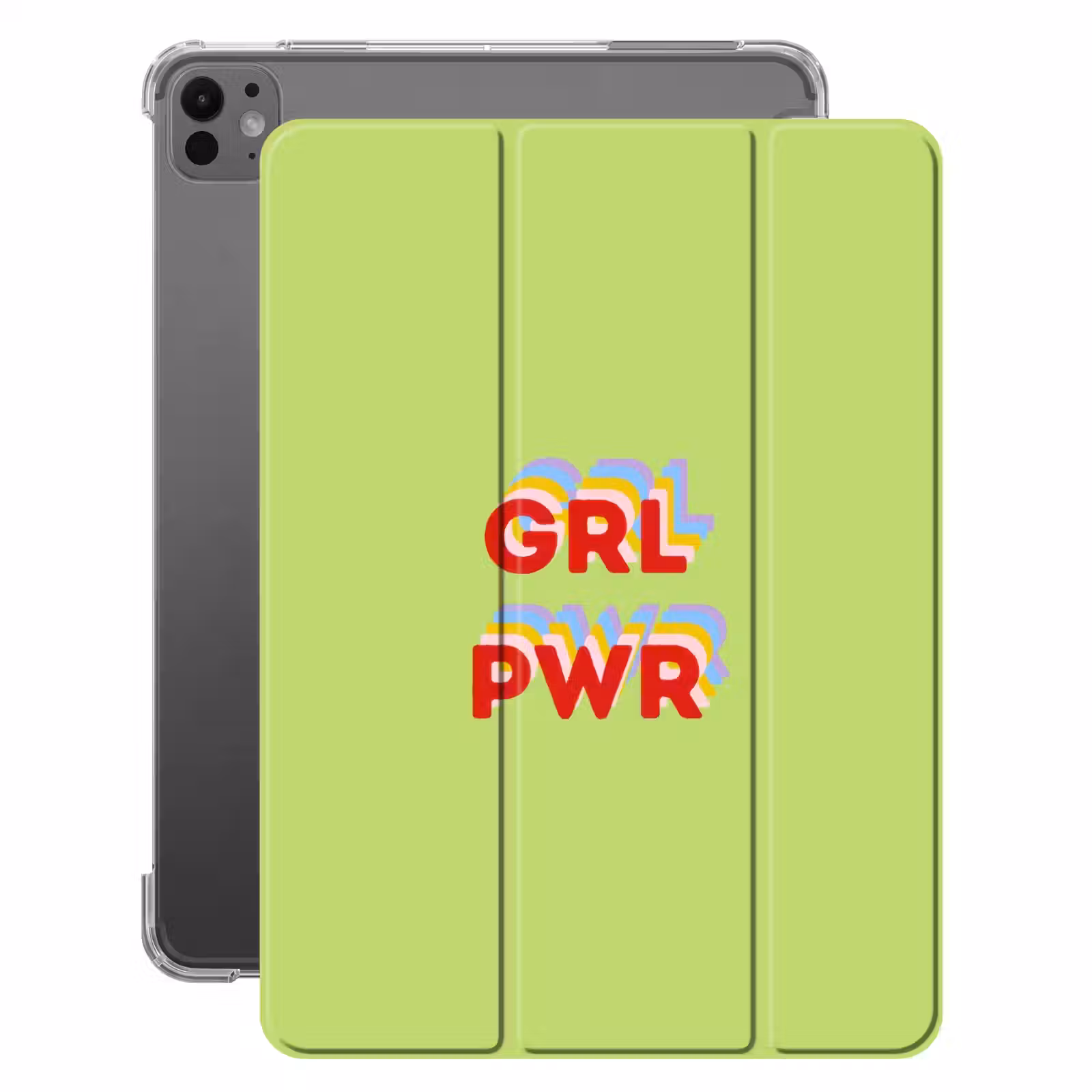 iPad-Hülle - Grl pwr - Grün - Rot - 3D — 1