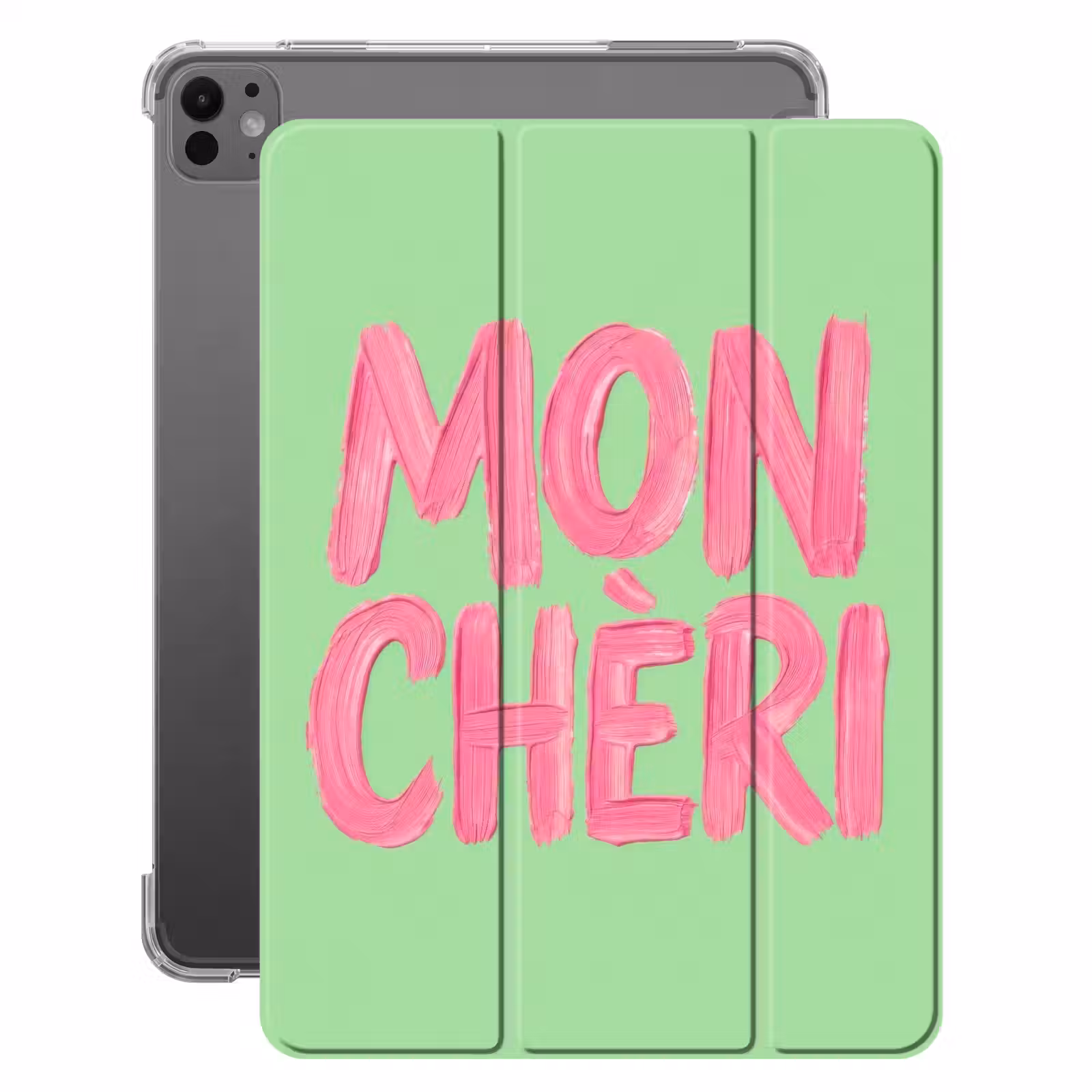 iPad-Hülle - Mon cheri - Grün - Rosa — 1