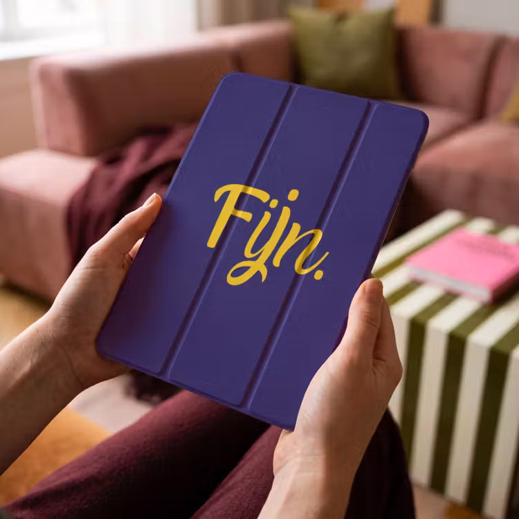 iPad-Hülle - Blau - Gelb - Fein — 4