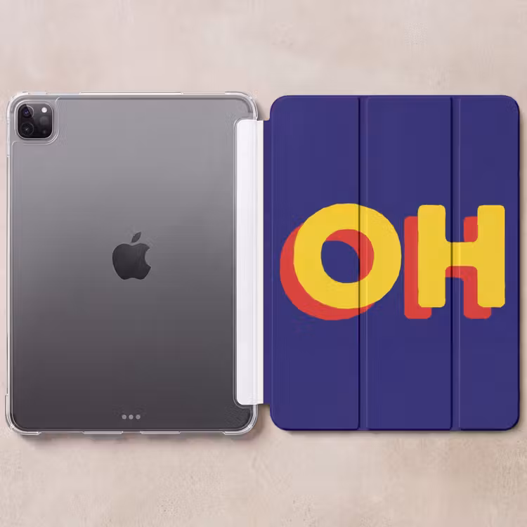 iPad-Hülle - Blau - Gelb - OH - Schatten — 6