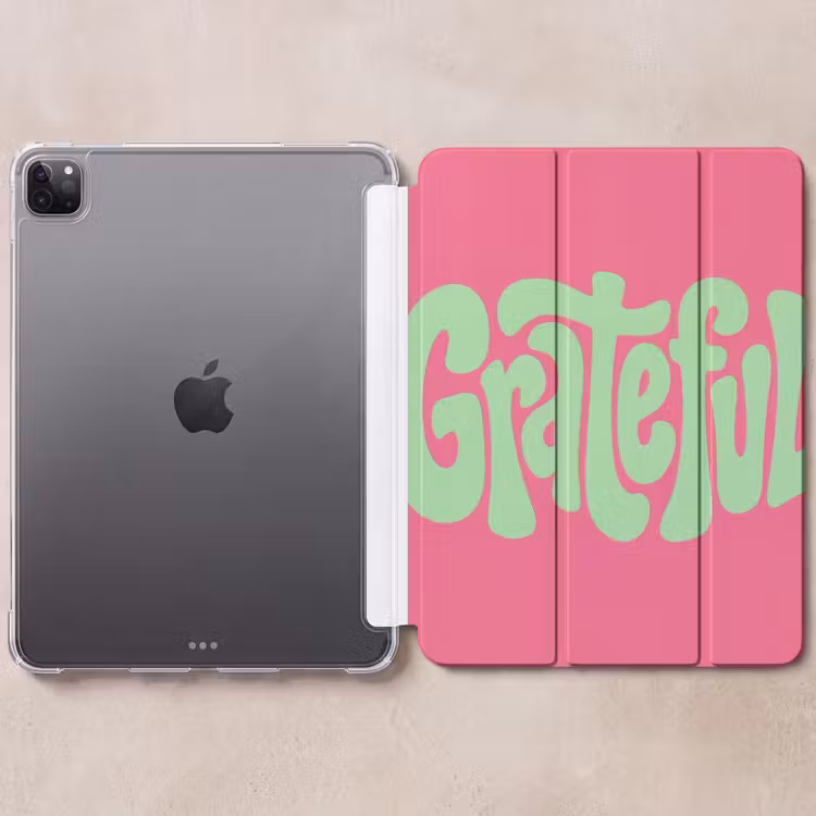 iPad-Hülle - Dankbar - Grün - Grafisch - Fließend — 6