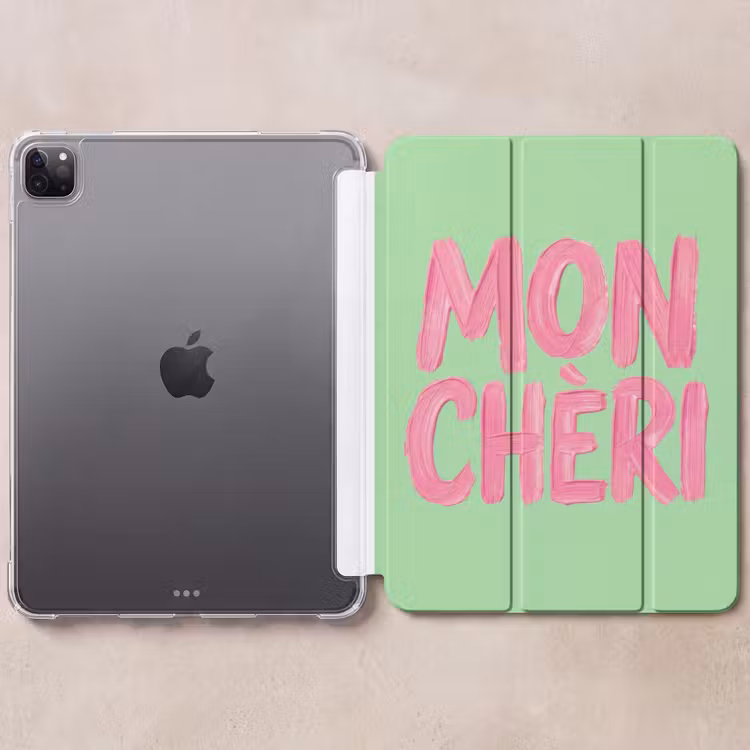 iPad-Hülle - Mon cheri - Grün - Rosa — 6