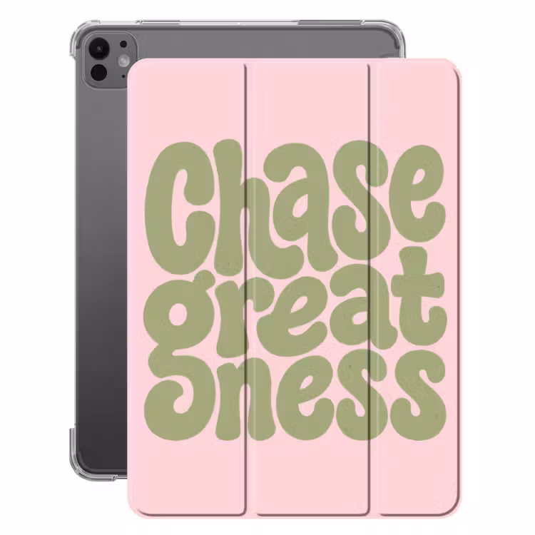 iPad-Hülle - Verfolgung der Größe - Grün - Rosa - Retro — 1
