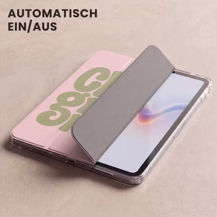 iPad-Hülle - Verfolgung der Größe - Grün - Rosa - Retro — 5