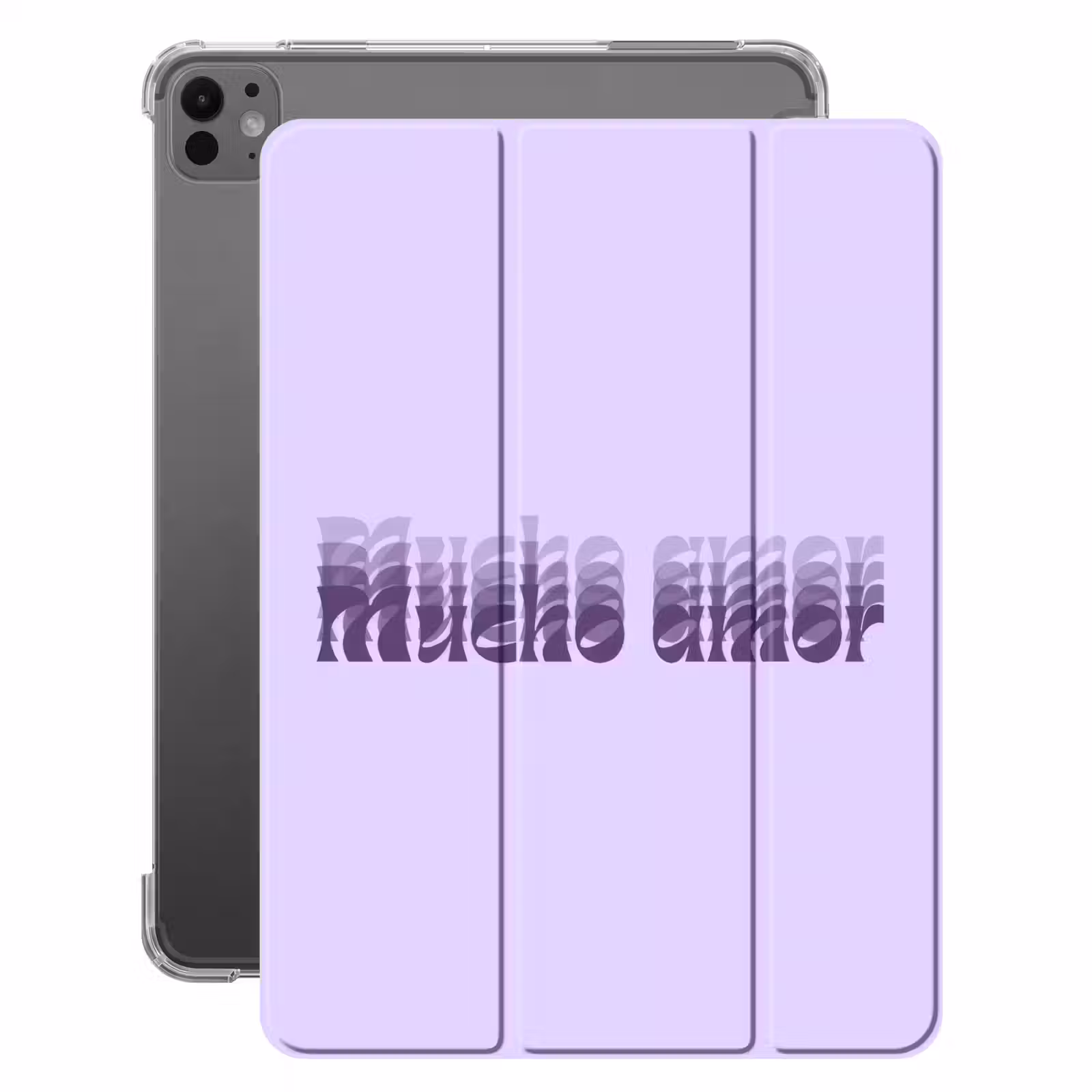 iPad-Hülle - Mucho amor - Lila - Lagenbuchstaben — 1