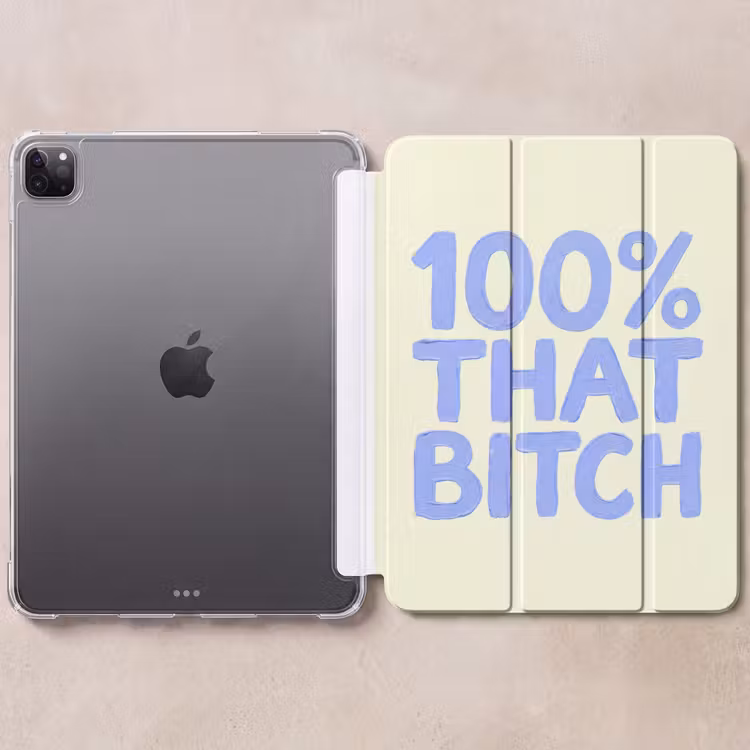 iPad-Hülle - 100% diese Schlampe - Blau - Weiß — 6