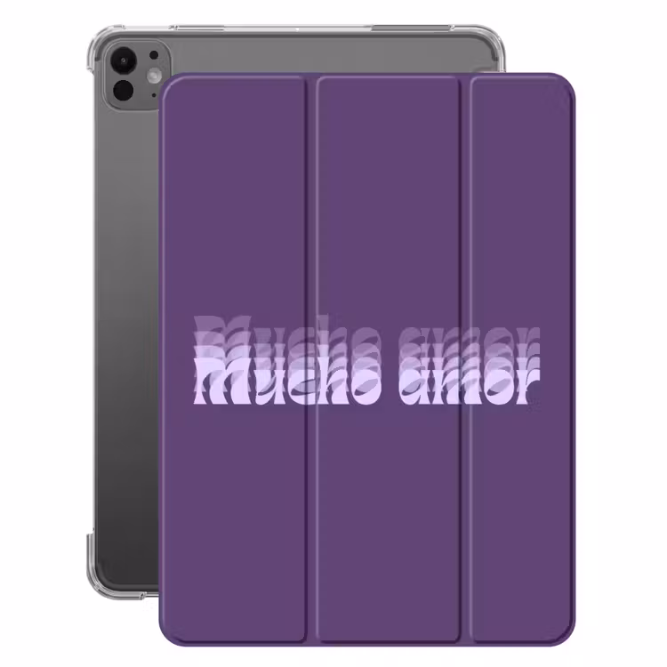 iPad-Hülle - Mucho amor - Lila - Grafik — 1