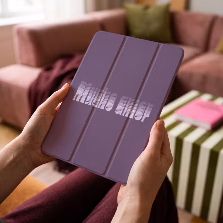 iPad-Hülle - Mucho amor - Lila - Grafik — 4