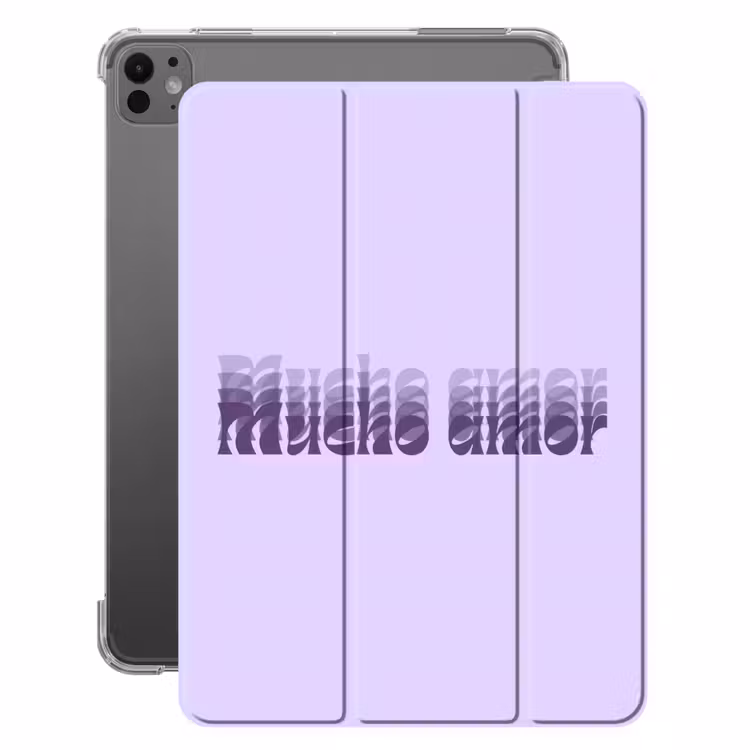 iPad-Hülle - Mucho amor - Lila - Lagenbuchstaben — 1