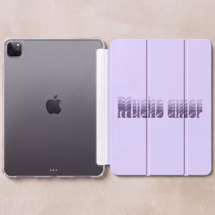 iPad-Hülle - Mucho amor - Lila - Lagenbuchstaben — 6