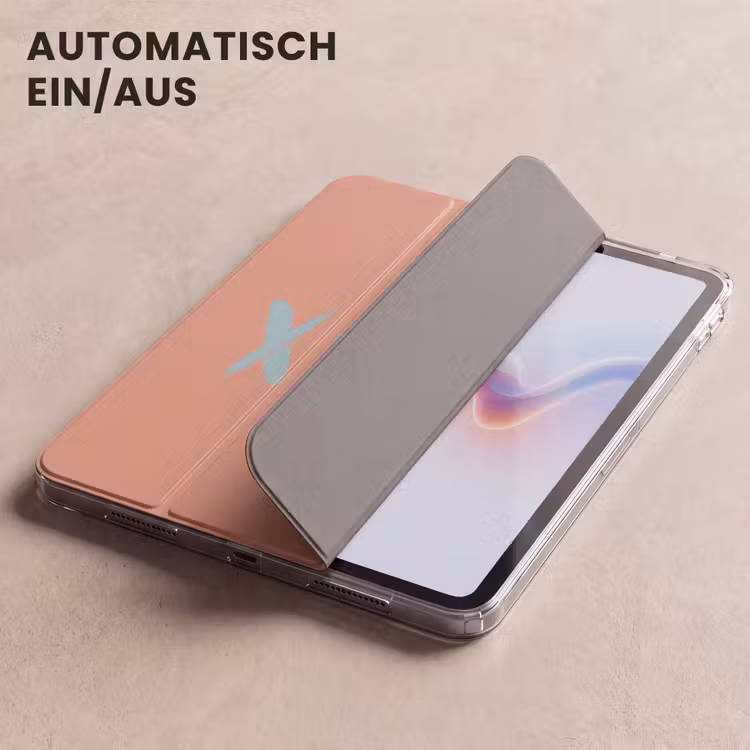 iPad-Hülle - XOXO - Blau - Pfirsichfarben — 5