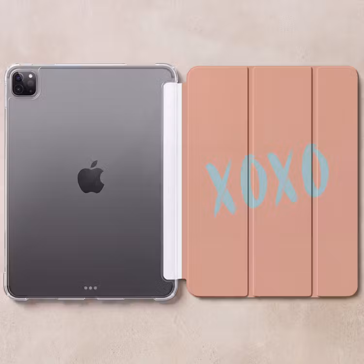 iPad-Hülle - XOXO - Blau - Pfirsichfarben — 6