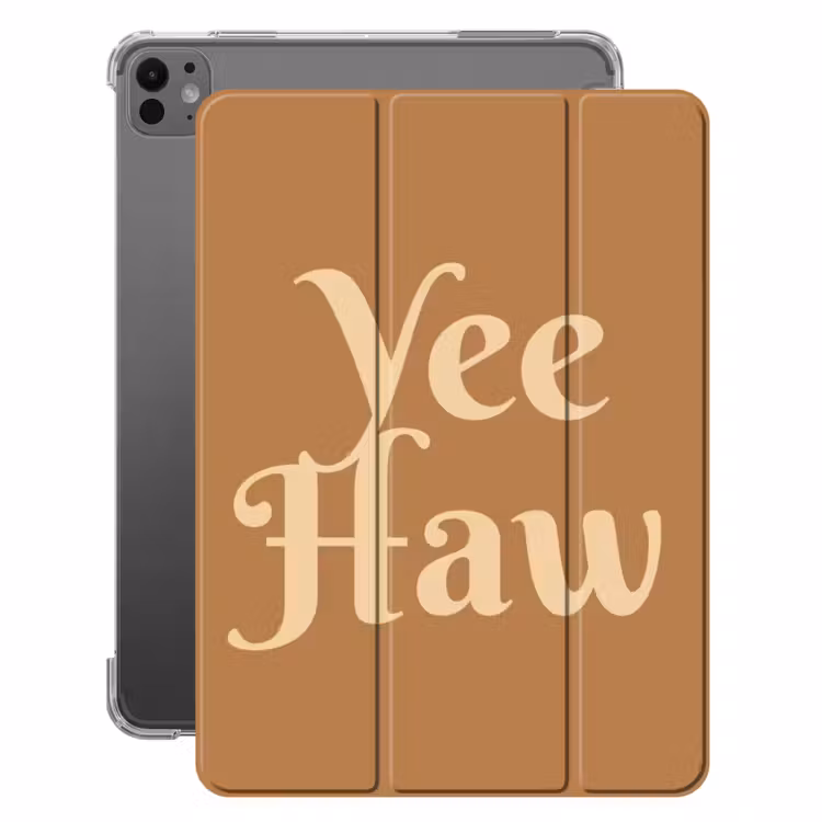 iPad-Hülle - Yee haw - Braun - Minimalistisch — 1