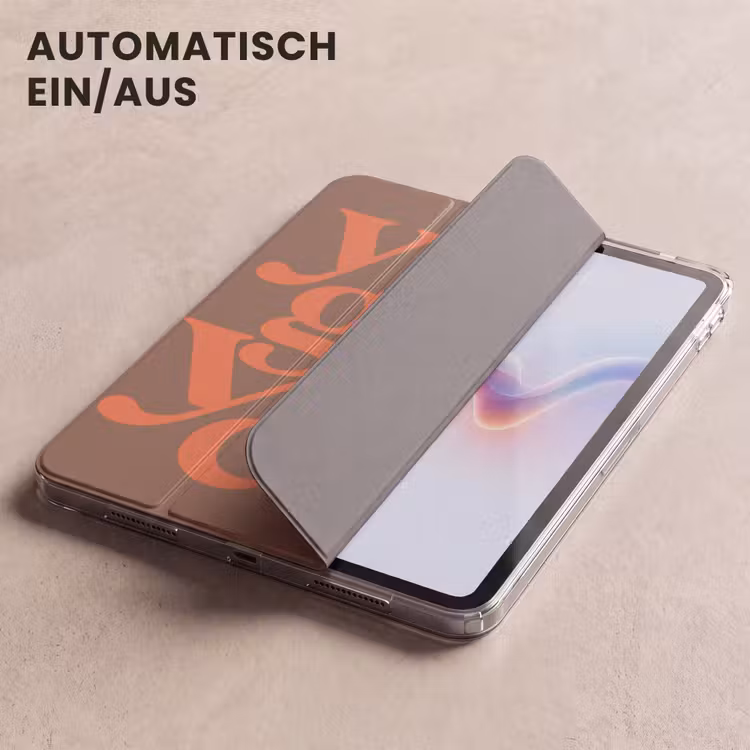 iPad-Hülle - Yes girl you can - Orange - Braun — 5