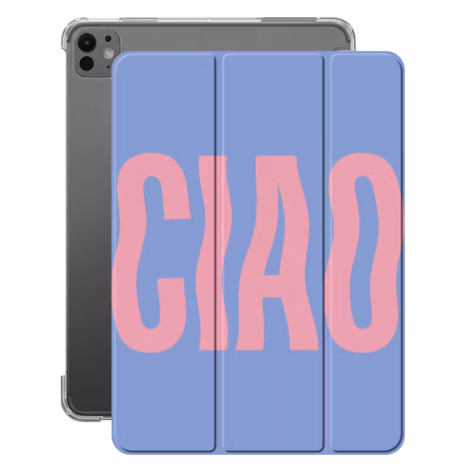 iPad-Hülle - Ciao - Rosa - Blau - Gewellt — 1