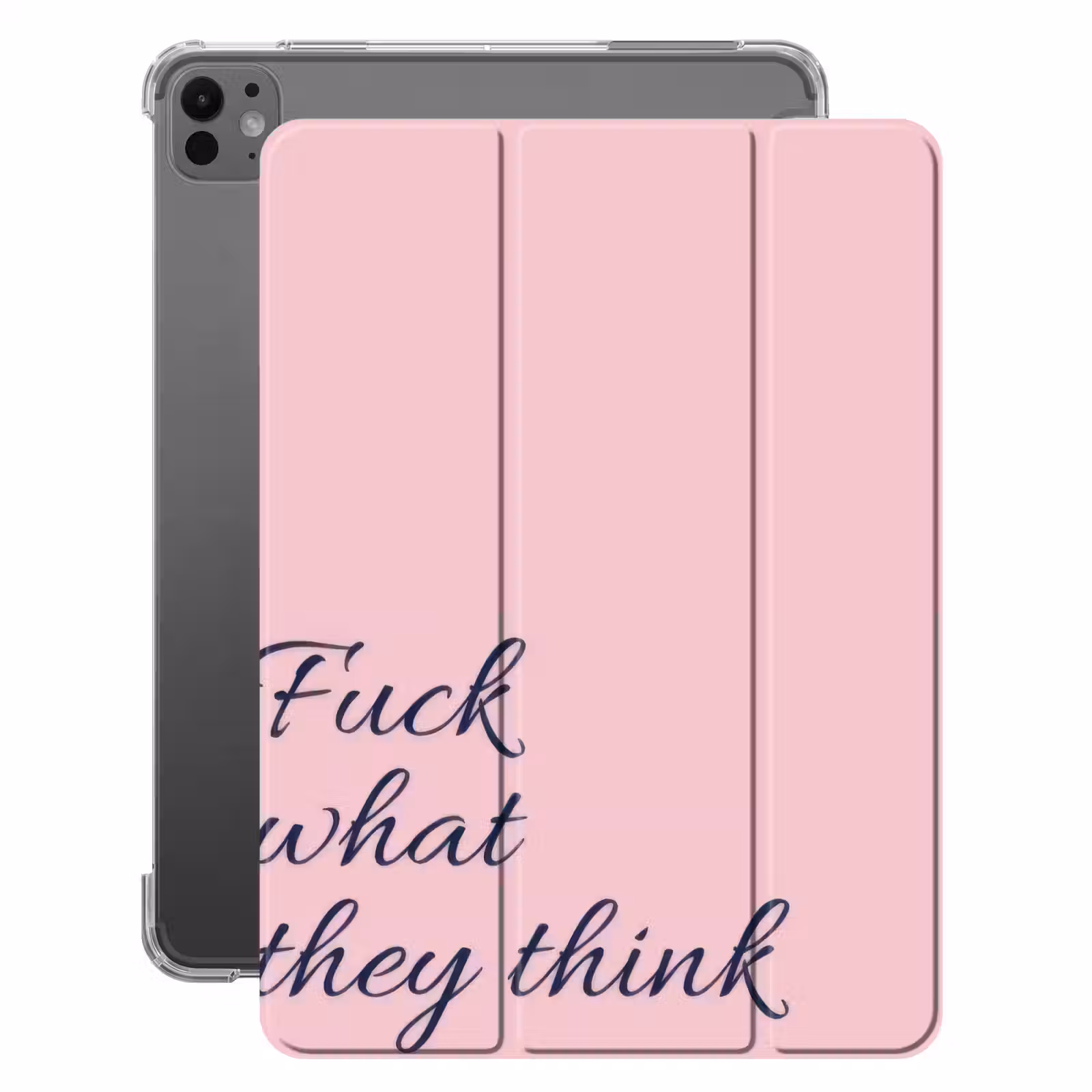 iPad-Hülle - Scheiß drauf, was sie denken - Pink - Minimalist — 1