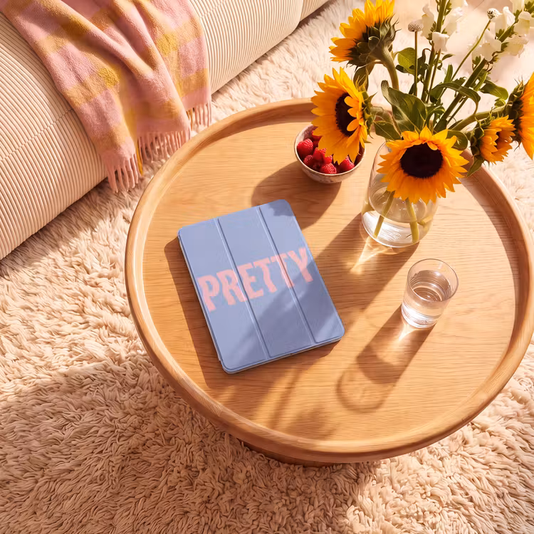 iPad-Hülle - Hübsch - Rosa - Blau - Gewellt — 2