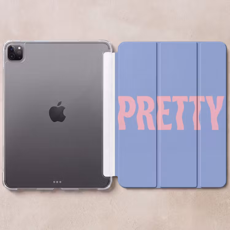 iPad-Hülle - Hübsch - Rosa - Blau - Gewellt — 6