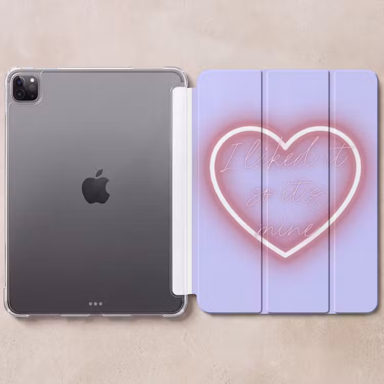 iPad-Hülle - Ich mochte es, also ist es meins - Neonherz - Lila — 6