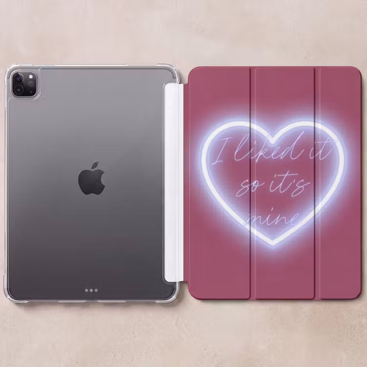 iPad-Hülle - Ich mochte es, also ist es meins - Neonherz - Rosa — 6