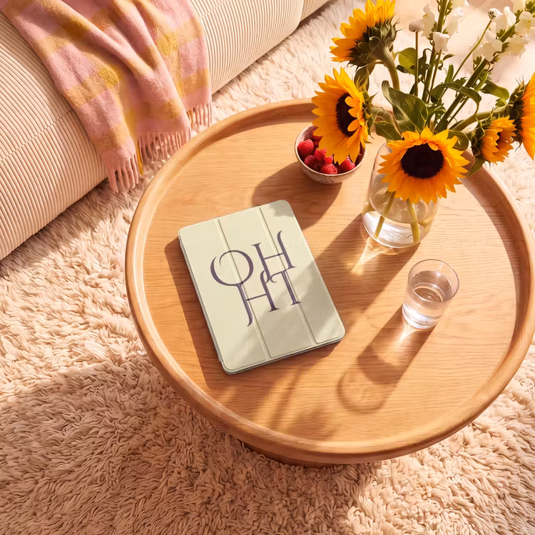 iPad-Hülle - Oh hallo - Gelb - Monogramm — 2