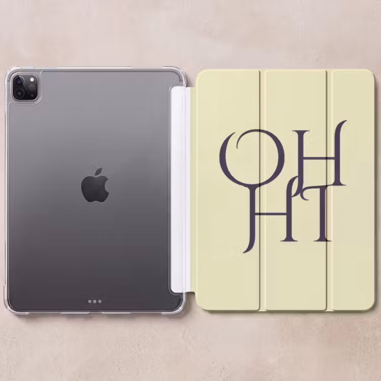 iPad-Hülle - Oh hallo - Gelb - Monogramm — 6