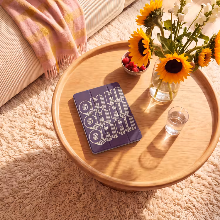 iPad-Hülle - Oh hallo - Lila - 3D — 2