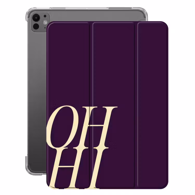 iPad-Hülle - Oh hi - Lila - Kursiv — 1