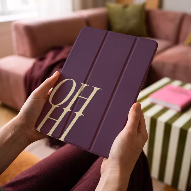 iPad-Hülle - Oh hi - Lila - Kursiv — 4