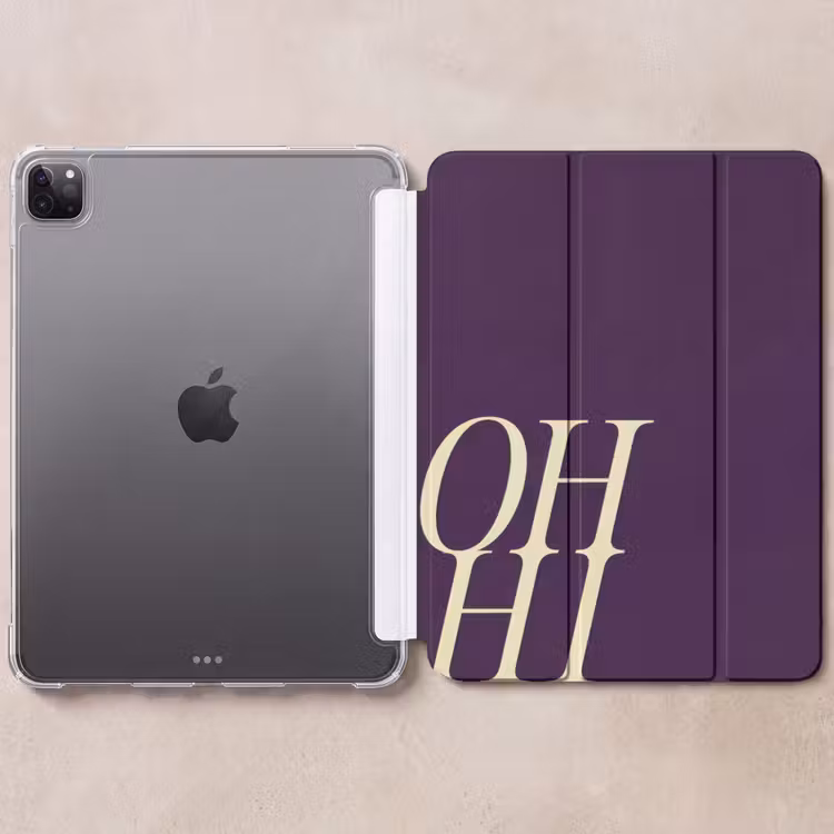 iPad-Hülle - Oh hi - Lila - Kursiv — 6
