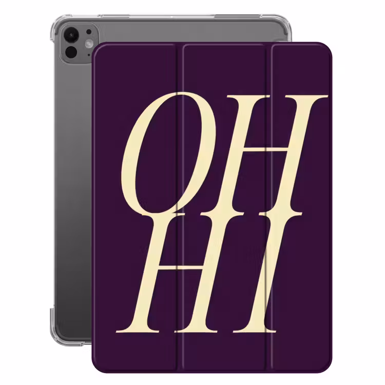 iPad-Hülle - Oh hi - Lila - Minimalistisch — 1