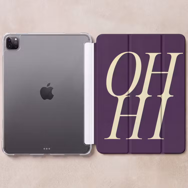 iPad-Hülle - Oh hi - Lila - Minimalistisch — 6