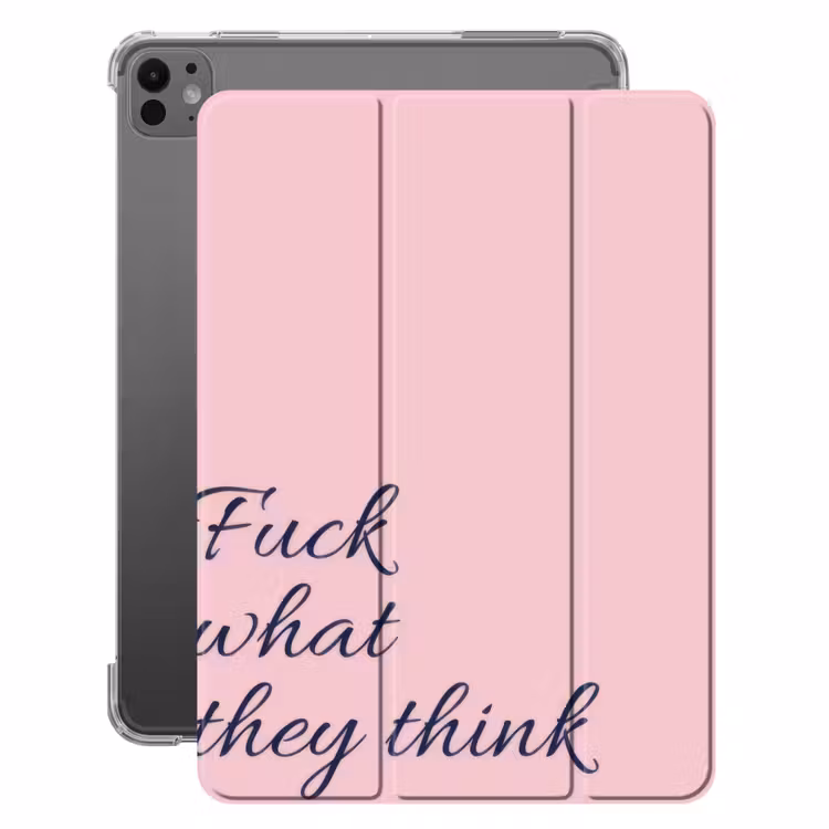 iPad-Hülle - Scheiß drauf, was sie denken - Pink - Minimalist — 1