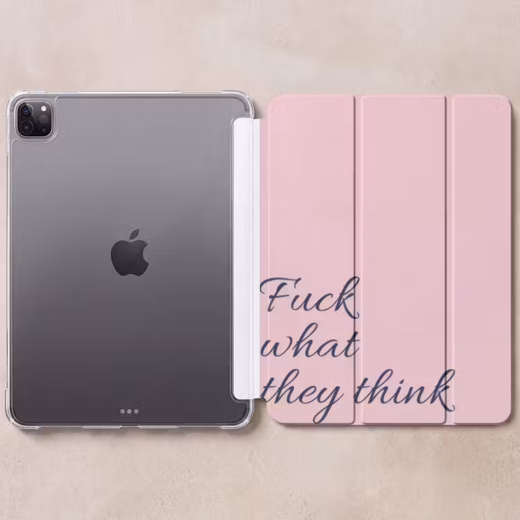 iPad-Hülle - Scheiß drauf, was sie denken - Pink - Minimalist — 6