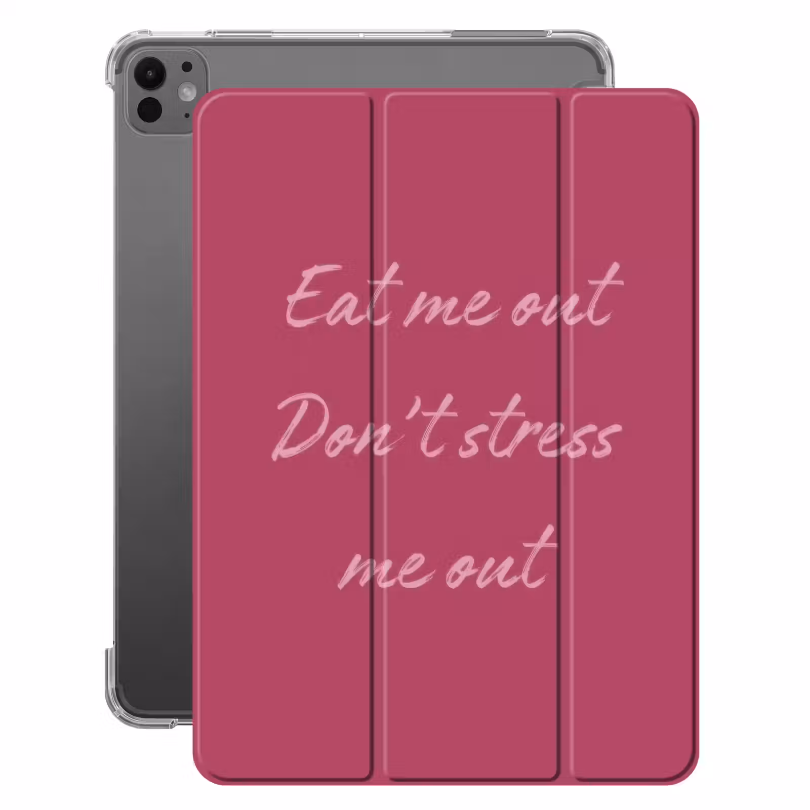 iPad-Hülle - Iss mich auf, stresst mich nicht - Pink - Minimalist — 1
