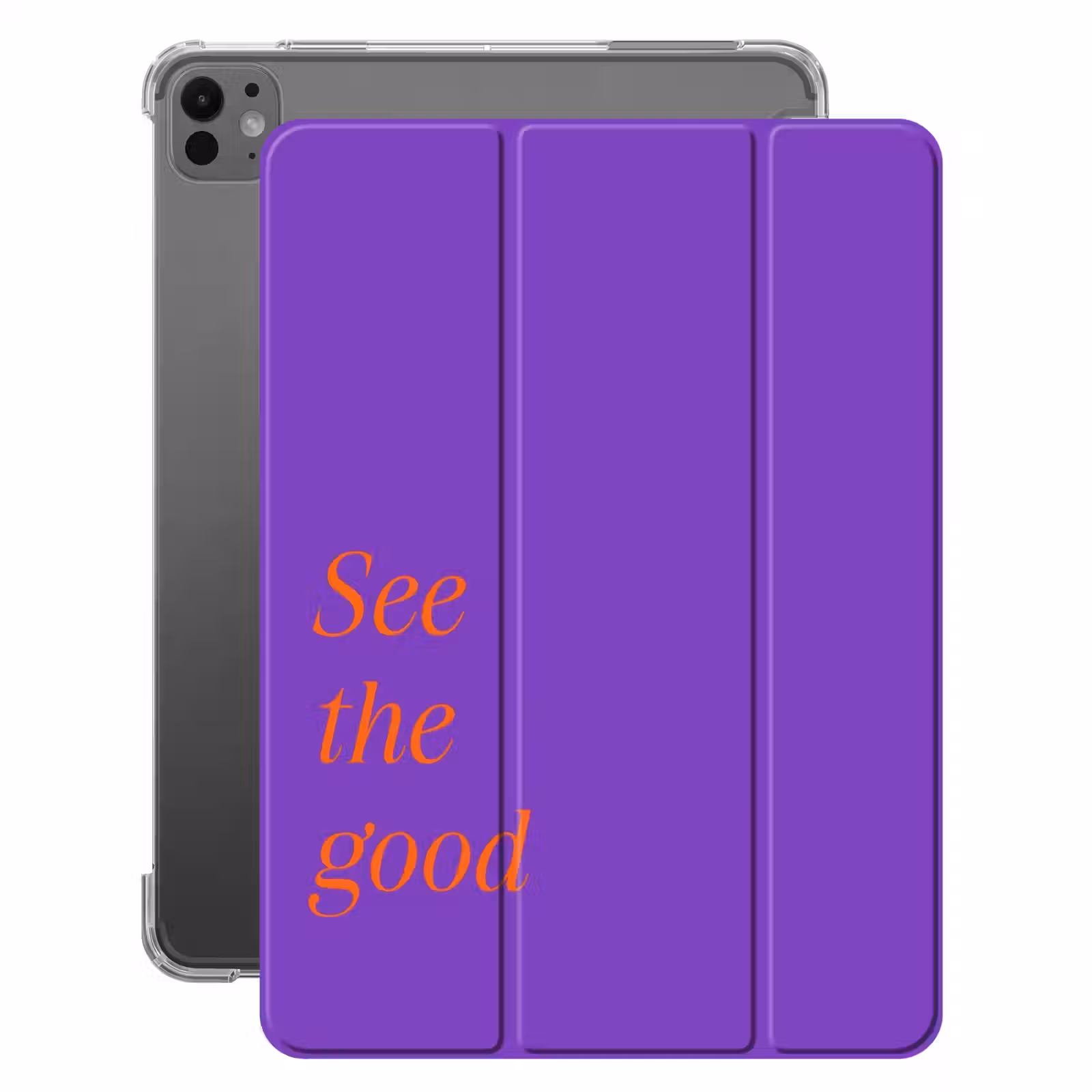 iPad-Hülle - Siehe das Gute - Orange - Lila — 1