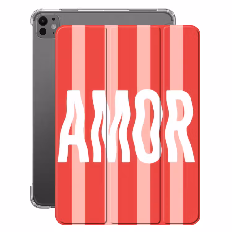 iPad-Hülle - Amor - Streifen - Rot - Rosa — 1