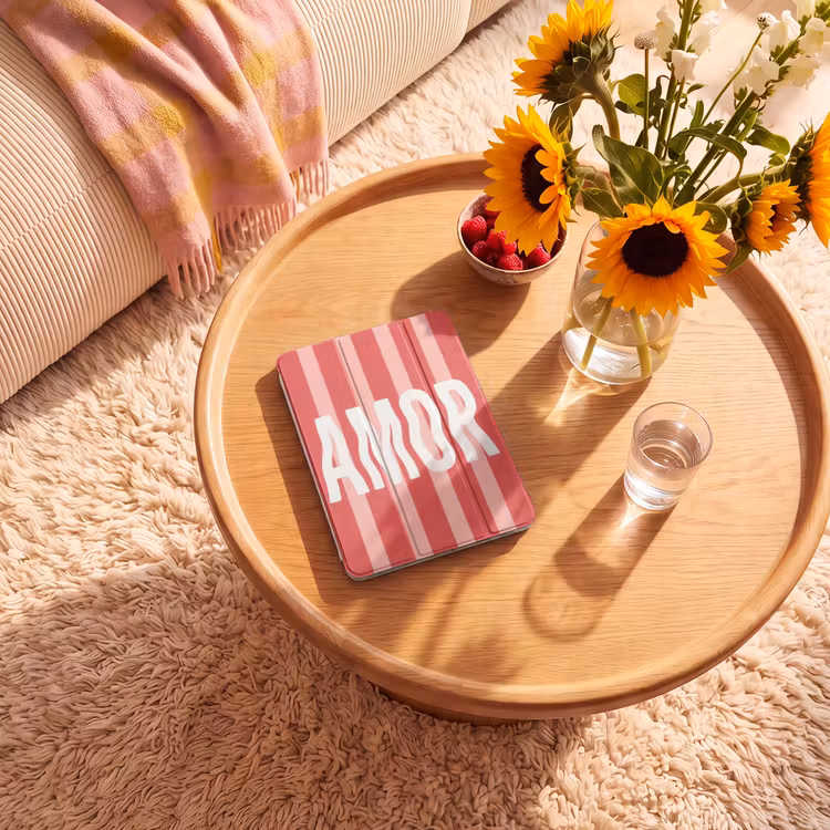 iPad-Hülle - Amor - Streifen - Rot - Rosa — 2