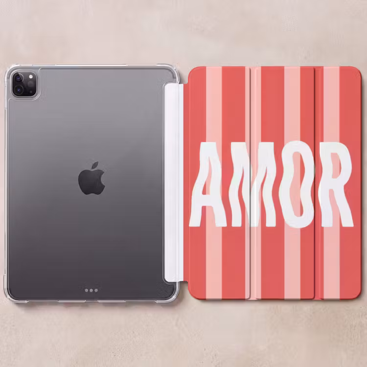 iPad-Hülle - Amor - Streifen - Rot - Rosa — 6