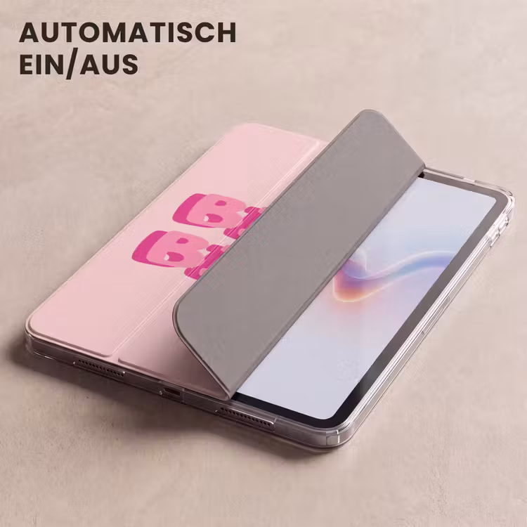 iPad-Hülle - Bisou - Rosa - dicke Buchstaben — 5