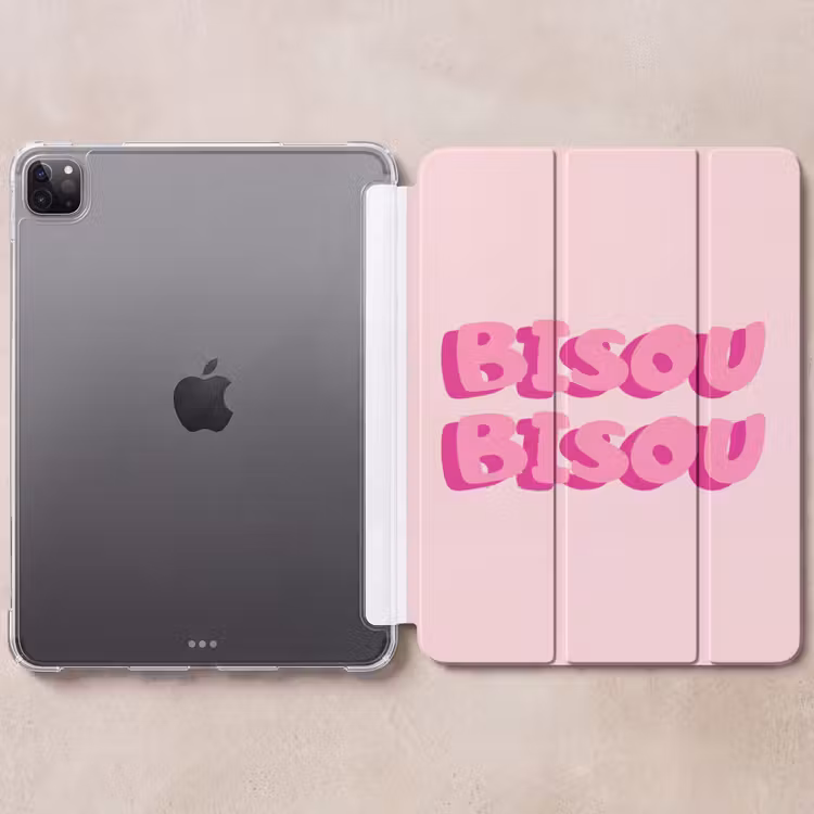 iPad-Hülle - Bisou - Rosa - dicke Buchstaben — 6